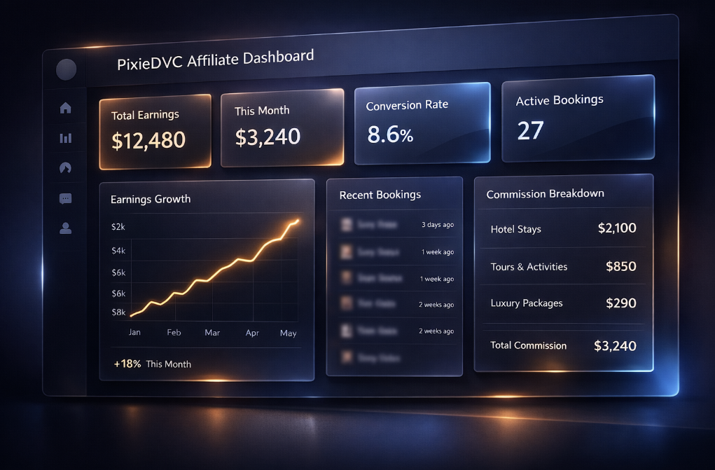 HannaDVC affiliate dashboard preview
